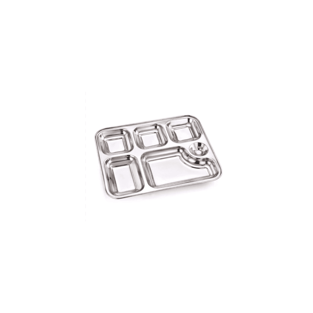 Bhojan Thal (5-in-1 Compartment Tray) - Hotelware | Sambhavnath Steel, Ahmedabad