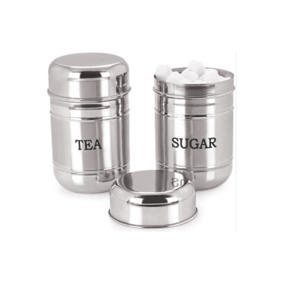 Stainless Steel Tea & Sugar Set | Sambhavnath Steel, Ahmedabad