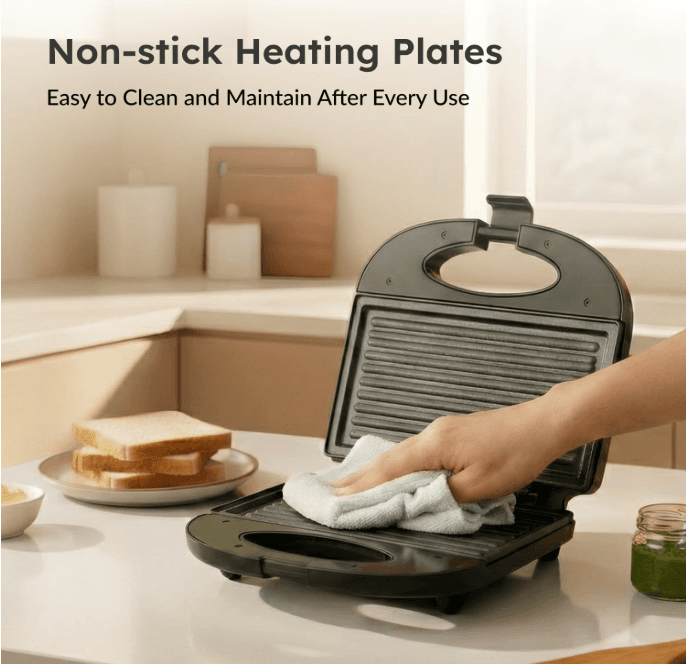 Prestige 800 Watt Grill Sandwich Toaster with Fixed Grill Plates, Black - Appliances | Sambhavnath Steel, Ahmedabad